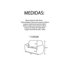 Capa Para Sofá Poltrona 1 Lugar Coladinha Em Malha Gel