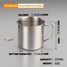 1个50/70/100毫升迷你杯。茶杯。杯子。咖啡杯。简约设计。防碎耐用。抛光优雅。适用于茶、酒、水、咖啡。可用洗碗机清洗。 - 銀色 - 查看 14