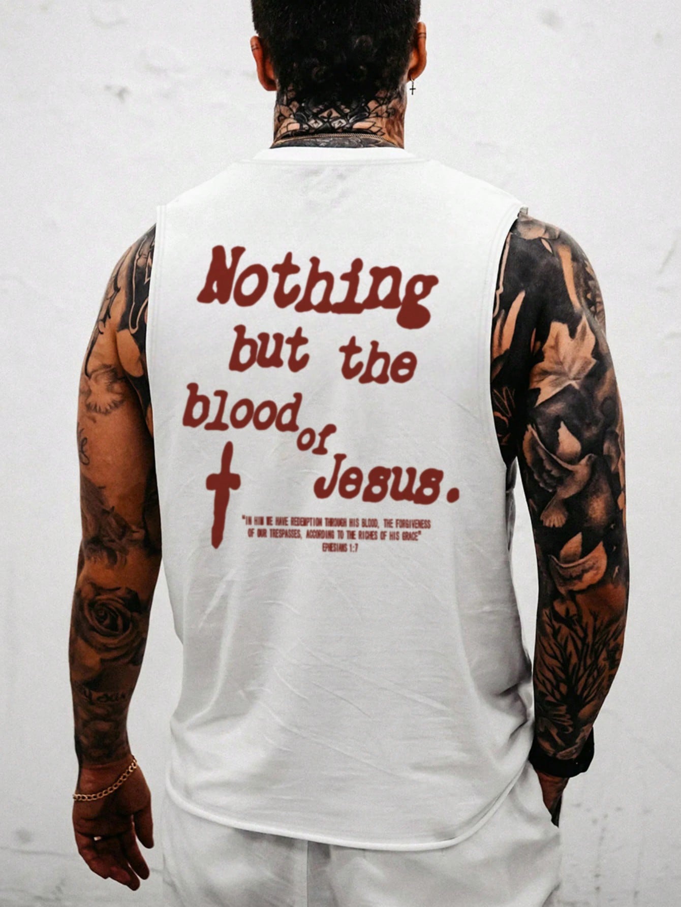 Men's Casual Round Neck Fashionable Printed Tank Top, Summer