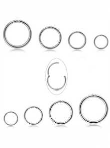 IRONBOX 1pc 16G Surgical Steel Hinged Clicker Septum Nose Rings Hoop Helix Cartilage Daith Tragus Earrings Body Piercing Jewelry