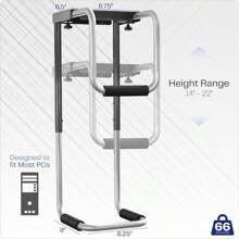 Heavy Duty Adjustable Under-Desk PC Mount Computer Case Holder Supports Up To 66 Lbs (MOUNT-PC04A) - 1 - View 3