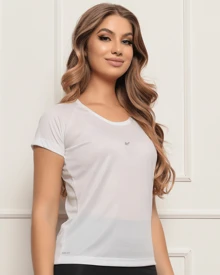 KIT 03 Women's Sports T-Shirts For Gym Training Running Fitness - 米色 - 查看 3