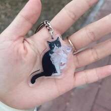 1Pc 5cm/2in Custom Cat Keychain, Dog Keychain, Pet Keychain, Personalized Pet Photo Keychain, Pet Loss Gift, Dog Mom Gift, Pet Memorial Gift, Small Gift, Fashionable, Colorful, Cute, Simple, Kawaii, Unique Personalized Customized Gifts, Suitable As Christmas Gifts, Valentine's Day Gifts