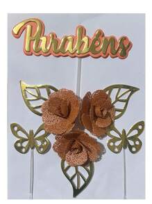 Congratulations Cake Topper Kit - Unit - Terracotta - View 2