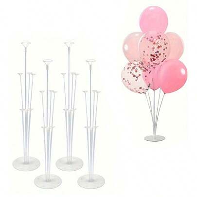 1set 7tubes Paste Table Balloon Stand Wedding Table Balloon Stand Balloon Holder Support Table Floating Wedding Table Decoration Birthday Decor