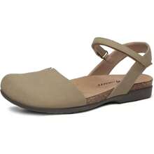 Athlefit Women's Gladiator Sandals Closed Toe Sandals Comfort Cork Footbed Arch Support Flat Sandals - 棕色 - 查看 1