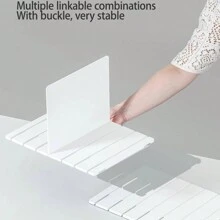 1 件纯色衣柜隔断架，现代多用途可调节隔板架，适用于家庭装饰装饰节日装饰房间装饰家居装饰卧室装饰连衣裙裤子鞋子牛仔裤靴子裙子 - 白色 - 查看 10