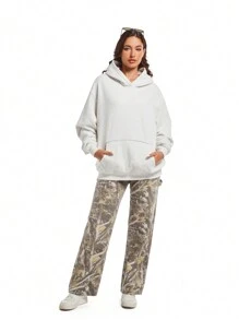 Sudadera con capucha PinkyMoor para hombres y mujeres, sudaderas con capucha, sudaderas deportivas, cálidas, de manga larga, holgadas, hechas de material suave, blusas cómodas, minimalistas - Gris - Ver 3