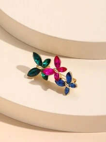 1 件时尚简约锌合金三色蝴蝶胸针，多功能服装和包袋配饰 - 彩色 - 查看 3