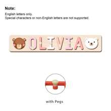 Customized Personalized Name Puzzle Board, Christmas Gift, Name Puzzle, First Birthday Gift, Unique Name Puzzle Board, Baby Boy Or Girl Early Education Toy, 3D Letter Puzzle Toy, Customized Baby Name - Multicolor - View 21