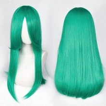 40英寸短款合成假发，带刘海，男女通用，适合男士佩戴，层次感直发，无胶耐热纤维，高密度，外观自然