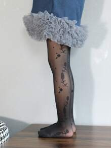 4 件装儿童印花透明紧身裤，春夏 - 彩色 - 查看 10