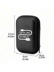Túi đựng đồ mini di động, túi đựng cáp sạc điện thoại có họa tiết cáp sạc, hộp đựng kiểu ví có khóa kéo, hộp đựng phụ kiện kỹ thuật số, hộp đựng tai nghe không dây/Bluetooth, thích hợp cho công việc, du lịch, trường học, đại học, văn phòng và các dịp khác, có 4 kiểu dáng, lý tưởng làm quà tặng sinh nhật, tiệc tùng và kỷ niệm. - màu đen - Xem 7