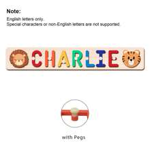 Customized Personalized Name Puzzle Board, Christmas Gift, Name Puzzle, First Birthday Gift, Unique Name Puzzle Board, Baby Boy Or Girl Early Education Toy, 3D Letter Puzzle Toy, Customized Baby Name - Multicolor - View 17