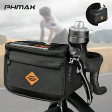 PHMAX Bicycle Front Basket With Bicycle Phone Holder, Fits Phones Up To 7 Inches, Bicycle Cooler Box Cycling Accessories For Road Bikes And Mountain Bikes