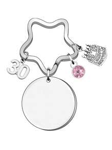 1 件定制生日钥匙扣、感恩节成人礼物、背包装饰吊坠