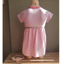 Girls Summer Dress With Printed Hem Cotton