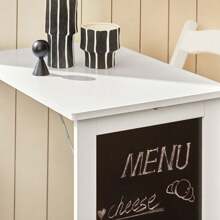 SoBuy FWT20 Wall Table With Blackboard, Folding Table, Dining Table, Kitchen Table, Memo Board, Black, W X H X D 50 X 76 X 75 Cm