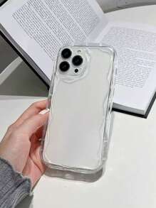 2pcs Cream-Colored Wave Edging Solid Color Protective Phone Case Compatible With Iphone XR /7/8, IPhone 16 /IPhone 16 Pro /IPhone 16 Pro Max /IPhone 15 Pro Max, IPhone 13, IPhone 14, IPhone 11, P12 - Soft TPU Anti-Fall Painted Phone Case