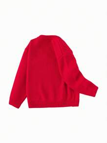 Balabala Chaqueta de punto casual con bordado de dibujos animados para niños, para otoño/invierno