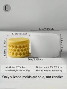 Honeycomb Column Candle Mold, Handmade DIY Honeycomb Column Handmade Plaster Mold, Suitable For Parties, Birthdays, Weddings And Dinners, Valentine's Day Gifts, Anniversary Gifts, Gifts For Mothers Graduation - White - View 12