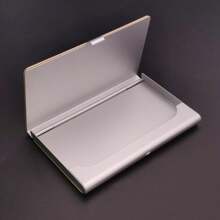 Customizable Metal Black Walnut Business Card Holder, Engraved Logo, Corporate Gift, Meeting & Promotion
