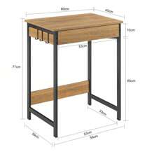 SoBuy FWT43-N, Computer Desk Workstation Writing Desk Children Teenagers Desk, W60 X D40 X H77cm - Brown - View 2