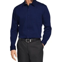 Men's Slim Business Dress Shirt With Winter Pattern - Various Colors - 藏蓝色 - 查看 4