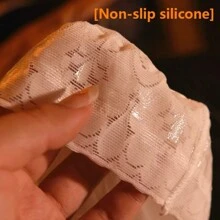 New Product Ready Stock Women's Stockings Sexy 8D Oily Silicone Lace Long Tube 912 Needles Long Tube Thigh High Stockings - 卡其色 - 查看 4