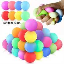 3/5/10/20 Bolas de estrés de harina y barro, para amasar, apretar, rebote lento, cambio de color, globos permeables de harina, juguetes antiestrés (color aleatorio) - Multicolor - Ver 10