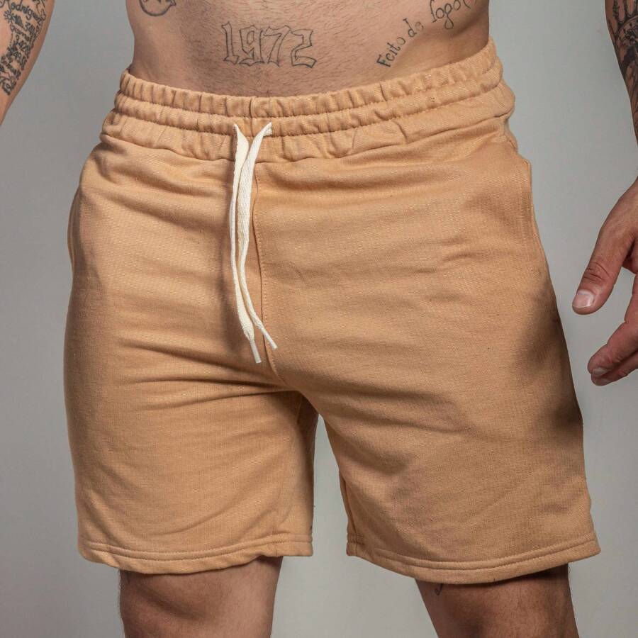 Bermuda Moletom Esporte Com Bolso E Cordão Short   Conforto Garantido
