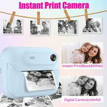 Kids Camera Instant Print,Children Instant Cameras That Print Photos,Christmas Birthday Gifts For Girls Boys Age 3-12,Portable Toy For 3 4 5 6 7 8 9 10 Year Old Toddler
