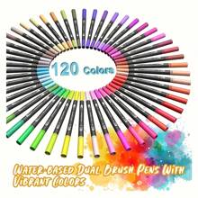 1 Set Of 168 Colors Marker Pens, Dual-Tips Colored Drawing Pens For Painting, Student Art Supplies Back To School
