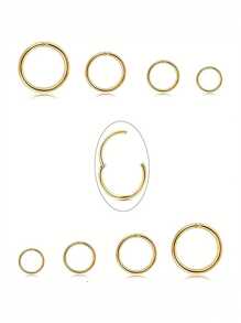 IRONBOX 1pc 16G Surgical Steel Hinged Clicker Septum Nose Rings Hoop Helix Cartilage Daith Tragus Earrings Body Piercing Jewelry