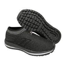 Women's Comfortable Lightweight Lace-Up Sock Sneakers - 黑色 - 查看 2