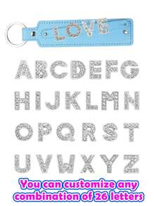 Customized Sliding Charm Keychain, Personalized Keychain, 10mm PU Alloy Keychain, DIY Pendant Phone Decor, Couples Gifts, Valentine's Day Present, Unique Gift