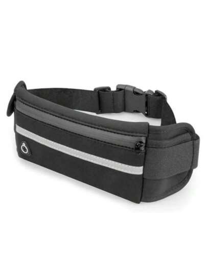 Pochete Unissex Impermeável Ultra Slim Cor Preto Fitness Para Celular Esportiva Antifurto Corrida Academia Bike Doleria  Ciclista Faixa Refletiva