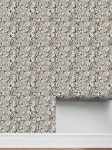 1 pièce Papier peint rétro à motif floral épaissi, autocollant mural amovible imperméable, convient pour la chambre d'enfants, la chambre à coucher, la garderie, la décoration murale du salon, le cabinet, le renouvellement du mobilier