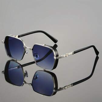 男女通用方形框架太阳镜，适合户外、驾驶、钓鱼、聚会、旅游、时尚和商务