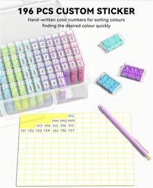 ARTDOT 64 Jars Storage Containers Art Kits Adults, Portable Storage Organizer With Sticker Labels Painting Accessories And Tools