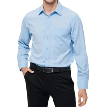 Men's Slim Dress Shirt – Fitted Cut And Modern Style - 藍色 - 查看 4