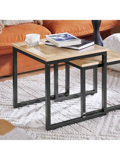 SoBuy FBT42 HG, Nesting Tables, Set Of Coffee Tafel Side End Table, Grijs Zwart view 6