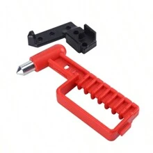 1pc/2pcs/3pcs Car Safety Hammer, Car Window Glass Breaker, Seatbelt Cutter, Car Emergency Escape Tool, Glass Breaker, Random Color - Red - View 14