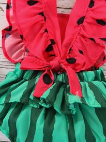Newborn Baby Rompers - Red - View 4