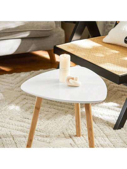 SoBuy FBT74 Set Of Side Tables Shelves Coffee Tafel Sofa Nesting Bamboo White/Natural view 7