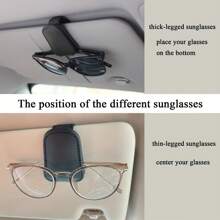 Étui à lunettes multifonctionnel pour voiture, clip magnétique pour lunettes de soleil, clip pour ticket