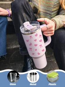 1 套：蝴蝶结贴纸、配件、玻璃杯、带手柄杯、16 盎司、24 盎司、30 盎司、40 盎司杯、可爱蝴蝶结 DIY 贴纸 - 彩色 - 查看 4