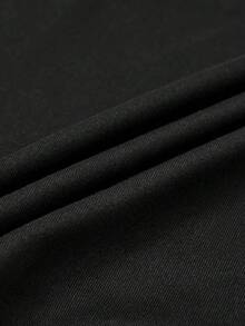 Plus Size Solid Color Casual Long Sleeve T-Shirt, Versatile, Autumn - Black - View 5