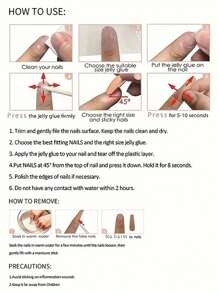 10片哥特风美甲贴纸：手工制作的短方形美甲贴纸，适合温柔的女士。贴纸表面饰有猫眼项链图案，并点缀着水钻和仿珍珠。简约独特，适合日常佩戴和派对场合。佩戴舒适，独一无二。强烈推荐！美甲贴纸，美甲用品，美甲护理必备！ - 彩色 - 查看 6