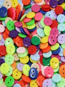 50-Pack Premium Resin Buttons - 7.5mm To 25mm Assorted Sizes, Colorful Two-Hole Plastic Buttons For DIY Crafts, Sewing, Shirts, Suits - White, Red, Black, Beige - For Crafters & DIY Enthusiasts - Perfect Gift For Sewing Lovers